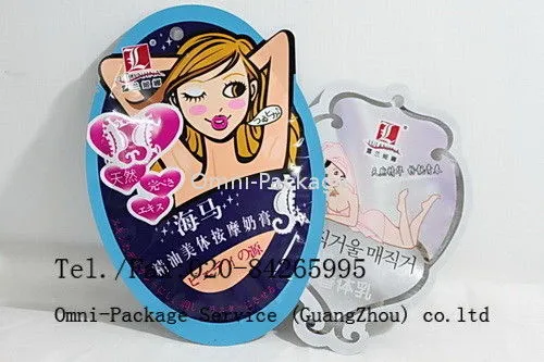 Irregular Shaped Personal Care Packaging Bags, Special-shaped Pouch, Flexible Packaging Bag For Cosmetic Liquid