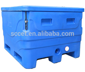 Insulated fish ice box fish tank live fish display cooler