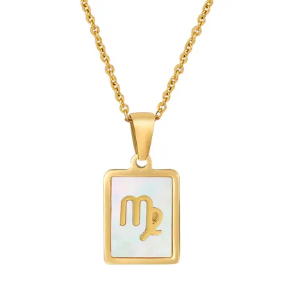 18K Gold Plated Zodiac Necklace - Fine Astrology Pendant Jewelry