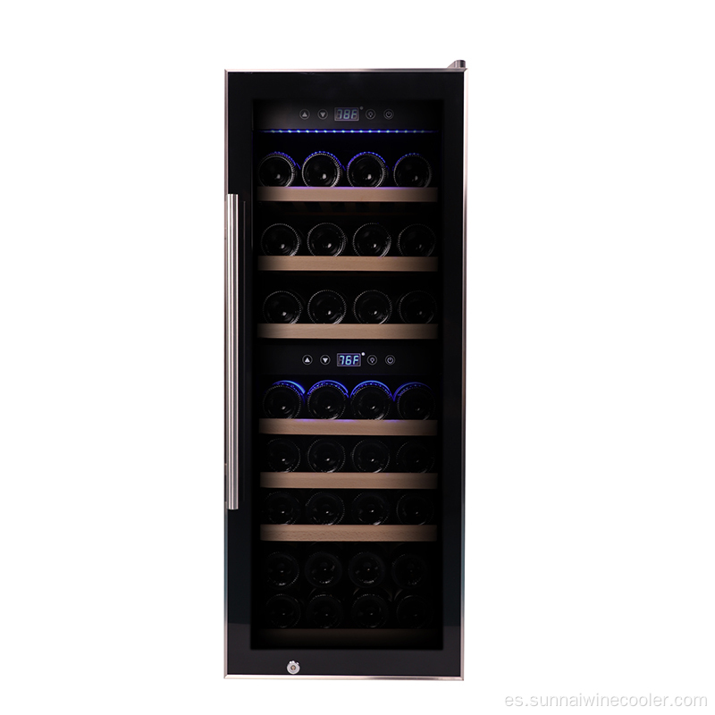 Control digital El enfriador de vino independiente con estante de haya