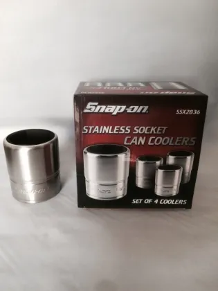Snap on Stainless steel Socket Can Coolers cola beer can holder