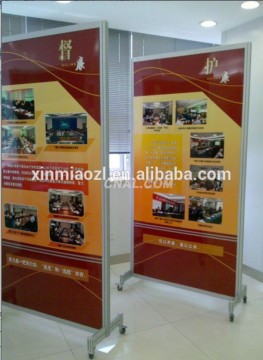 Mobile parition wall with wheels for exhibition, art display,paiting works display