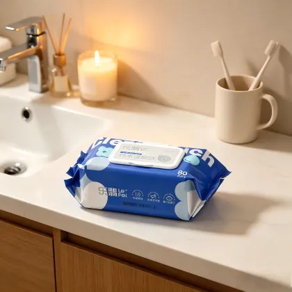 80 Sheets Flushable Biodegradable Wet Wipes, Mild & Skin-Friendly Fresh Wipes