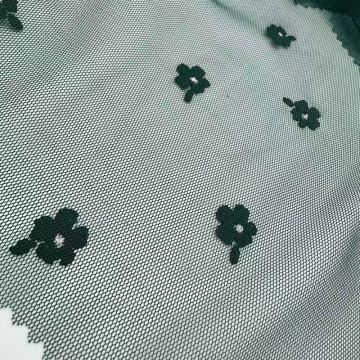 Goldfarbenes, florales, glitzerndes Polyester-Mesh-Kleid für Mädchen