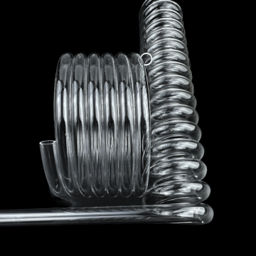 Custom Shaped Quartz Glass Spiral Tubes - Transparent, Heat-Resistant, Various Sizes