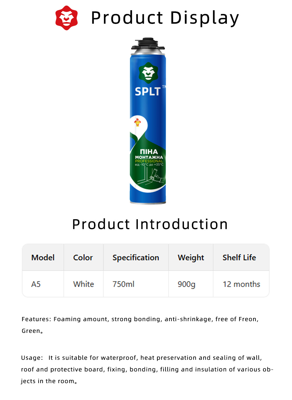 All-Surface Gap Filling & Insulating Foam x