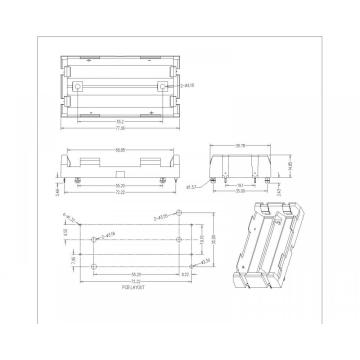 BBC-S-SN-A-18650-049 Dual Battery Holder For 18650 THM