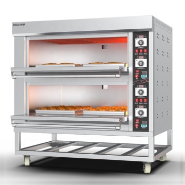 Commercial Electric Bakery Ovens with Double Deck and 4 Trays for Bread Making