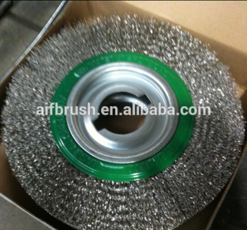 German Hot sales 150MM OD radial crimped wire brush with stainless steel wire