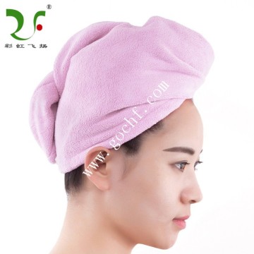 Microfibre /100% cotton bath cap solid colour