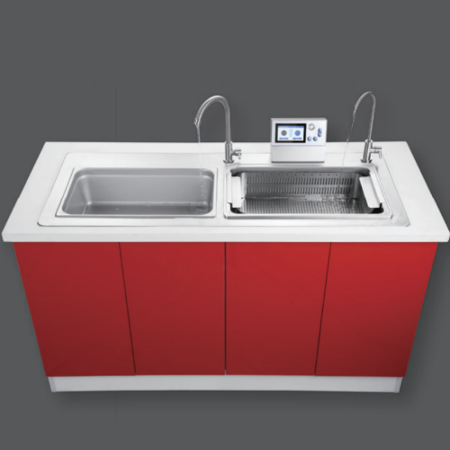 Hospital side furniture with sonic sink