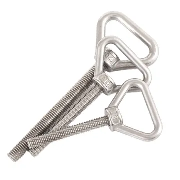 Shop for High-Quality Stainless Steel Triangle Lifting Eye Bolts in M8, M10, M12 Sizes: SS304, SS316, SS316L, A2-70, A2-80, A4-70, A4-80