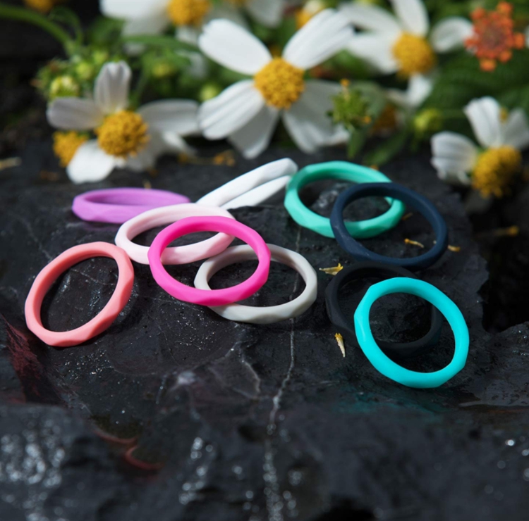 Braided Silicone Wedding Ring for Women