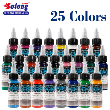 Solong Tattoo 30ml/Bottle 25 Colors Manufacturer Permanent Pigment Tattoo Ink Set