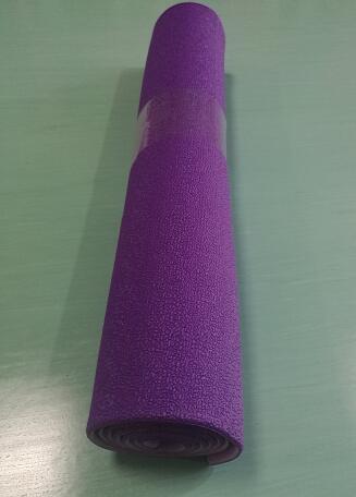 PVC double color embossed texture yoga mat