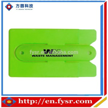 3M Sticky silicone Card Wallet with cell phone stand pocket Silicone smart wallet with stand