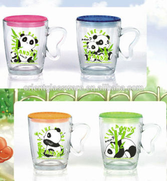 High quality handle beer glass mug with lid