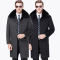 Factory Wholesale Custom Mens Woolen Coat Long