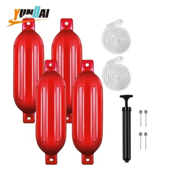 YUNDAI 4.5x16'' Red 4 Pack PVC Floating Boat Fenders