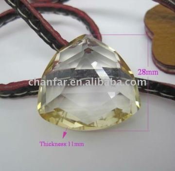 fashion facted triangle crystal beads