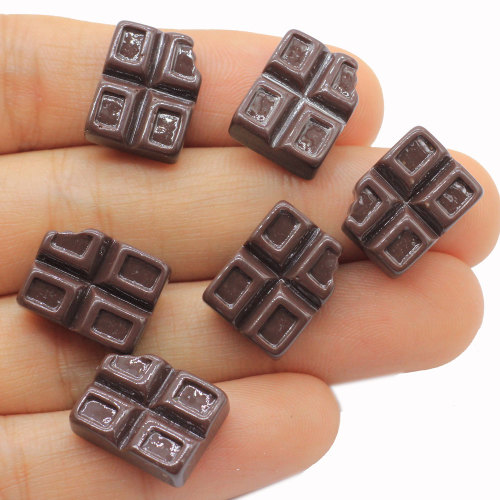 Artificiale Flatback Cioccolato Dolce Cibo Resina Cabochon Charms Fai Da Te Giocattoli Casa Delle Bambole Per Bambini Gioca Accessori Da Cucina