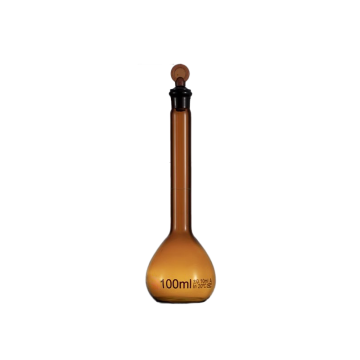 Reliable Quality 100ml Brown Borosilicate Glass Class A Volumetric Flask
