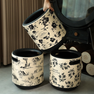 Elegant Large Capacity Trash Can for Living Room and Bedroom