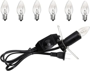 Kit Wayar Lampu Garam Boleh Malap + Mentol 15W 6Pek
