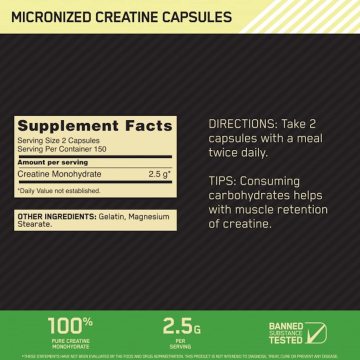 OEM Private Label Creatine Monohydrate Capsules