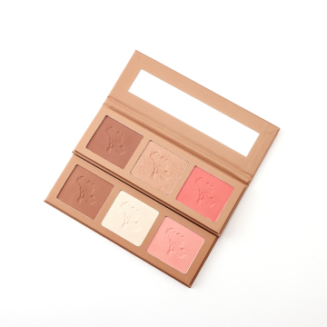 Großhandel Shimmer Highlighter Make -up -Palette - 3 in 1 Kontur, Rouge und Glühen