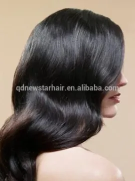 Long Wavy 18'' Human Hair Full Lace Wigs Full Head Cap Women Wigs