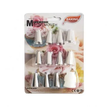 Cake Decorating Supplies Kit: Icing Piping Tip Set with Pastry Bag