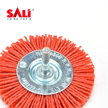 Red Nylon Shaft Polishing Brush for Drill Machines
