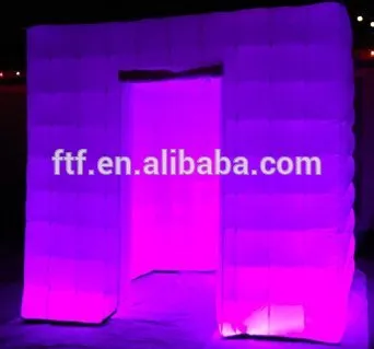 The inflatable cube tent with LED lights