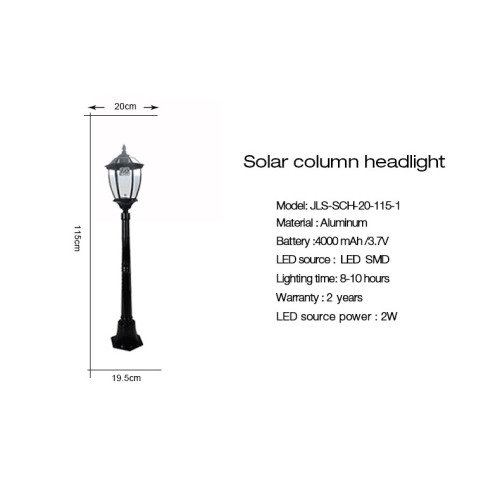 Solar Outdoor Lantern Garden Street Post Lighting