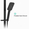 Watermark Matte Black Shower Rail Set