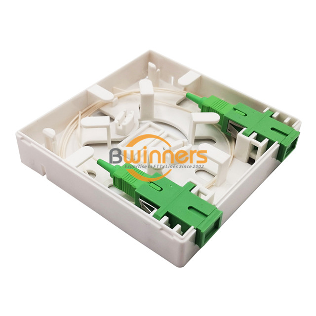 1-2 Cores FTTH Outlet Wall con adaptador SC APC