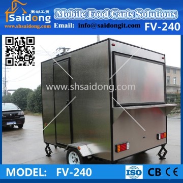 Best style Mobile food truck Stainless steel food trailer-coffee trailer price