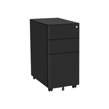 Mobile 3 Drawer Steel File Cabinet - Office & Gym Storage Solution