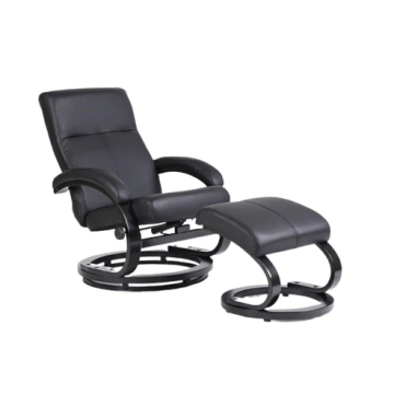 Swivel Leather Accent Chair Living Room Recliner with Ottoman: Stylish Comfort and Functionality