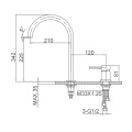 SEAWIND 2-hole kitchen mixer