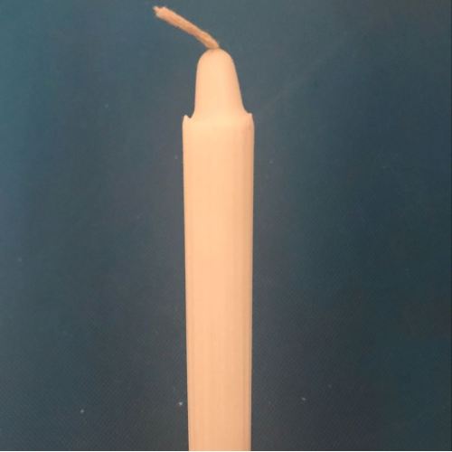 Decorative Unscented Snow White Wax Candle