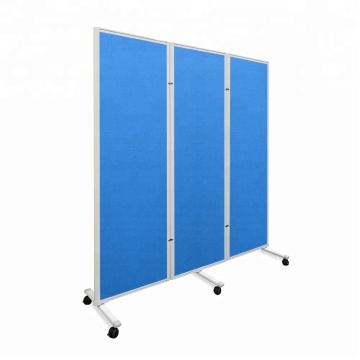 6 surface free standing felt notice board stand Burlap Covered folded room divider bulletin board