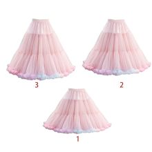 Wedding dress Elastic Waist Puffy Tulle Petticoat Rainbow Cloud Short Tutu Skirt Ballet Dance Pettiskirts Lolita Underskirt