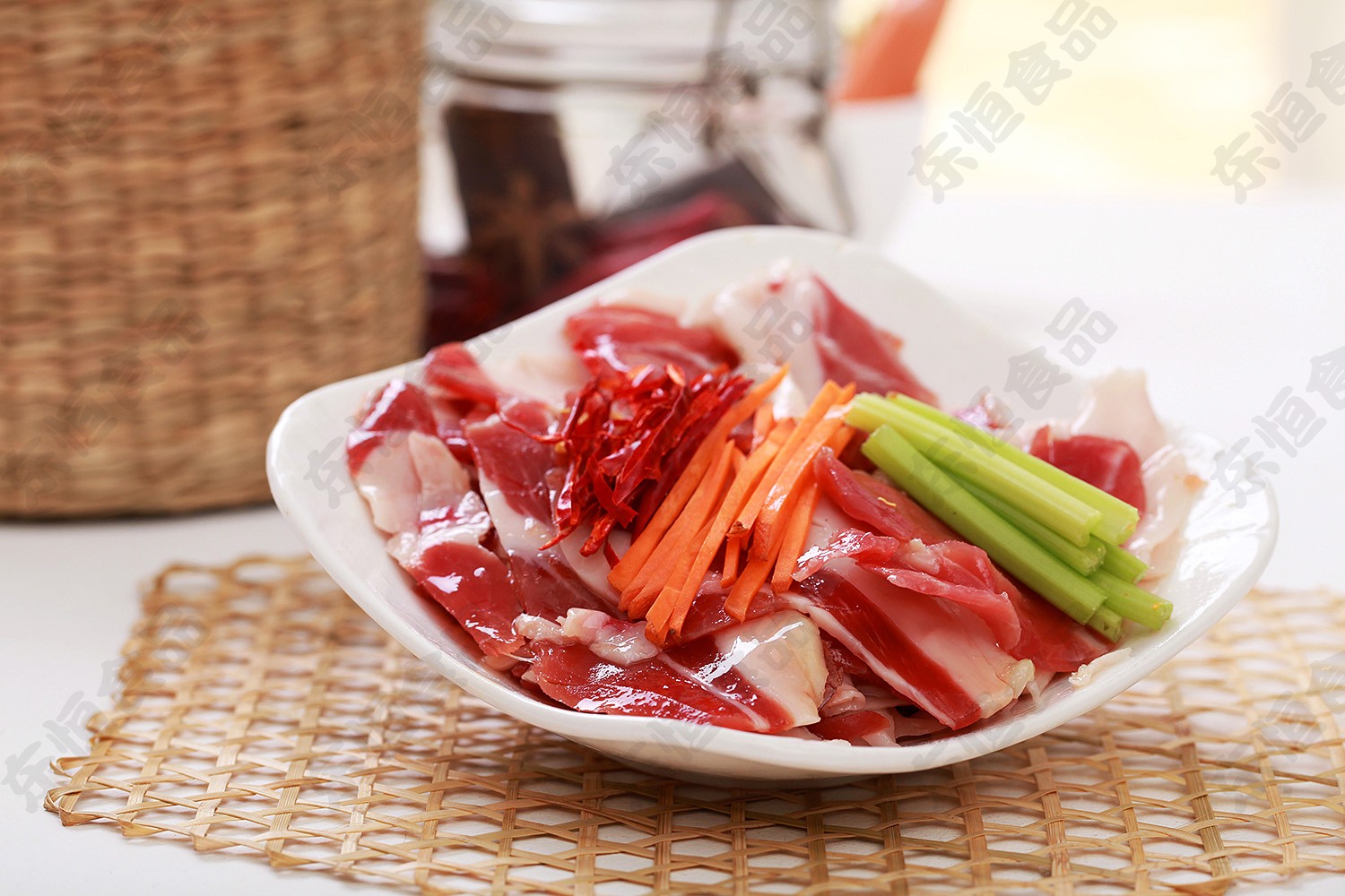 Sheet-shaped ham