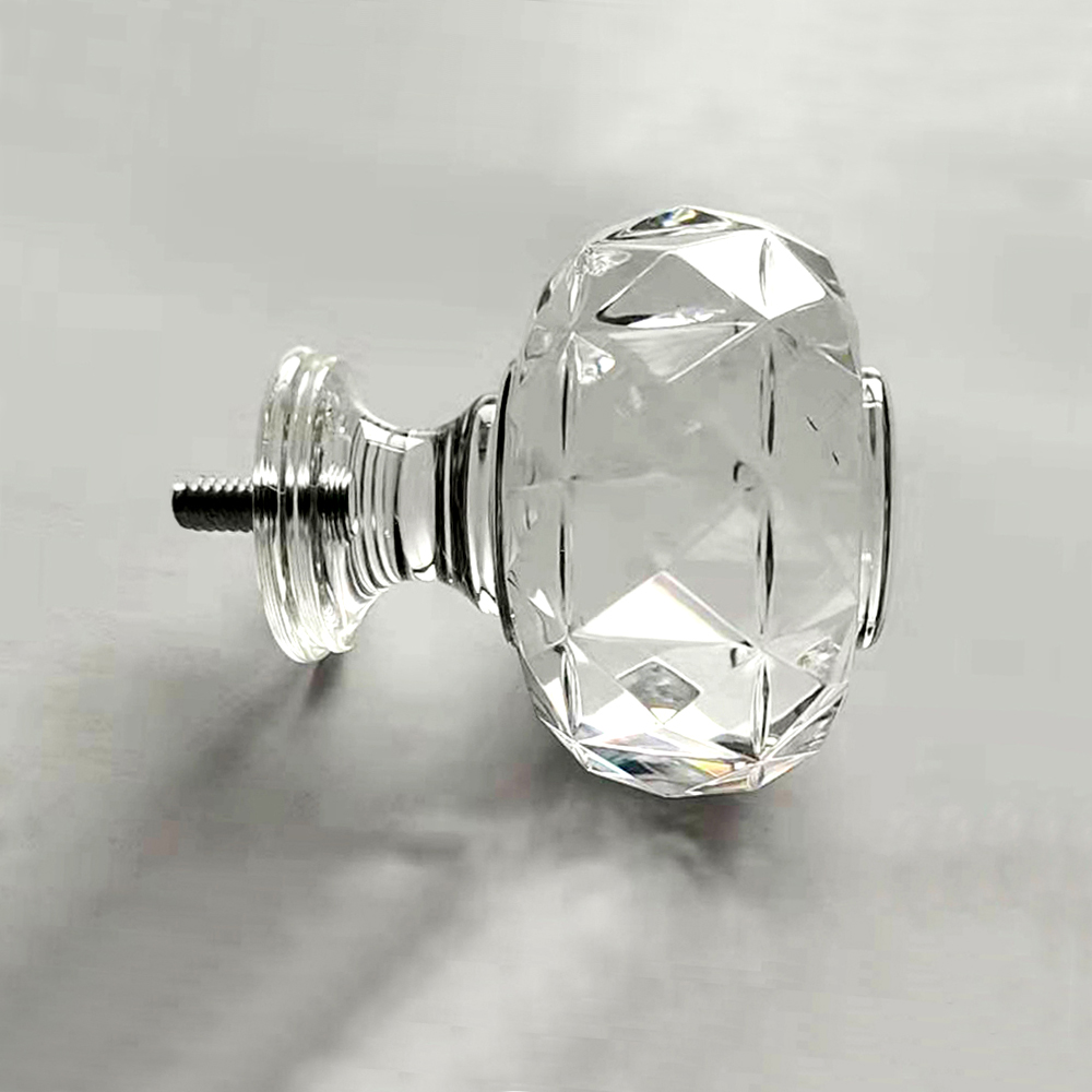 Crystal clear crystal head curtain rod