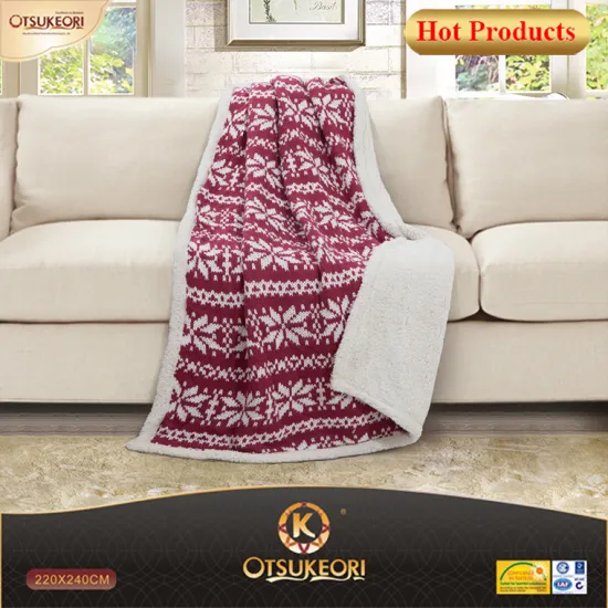 NEW!Thick wool cable knit throw blanket and flannel sherpa blanket,knitting blanket with tassel.