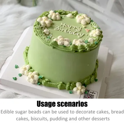 White Pearl DIY Baking Sprinkles for Cake Decorating