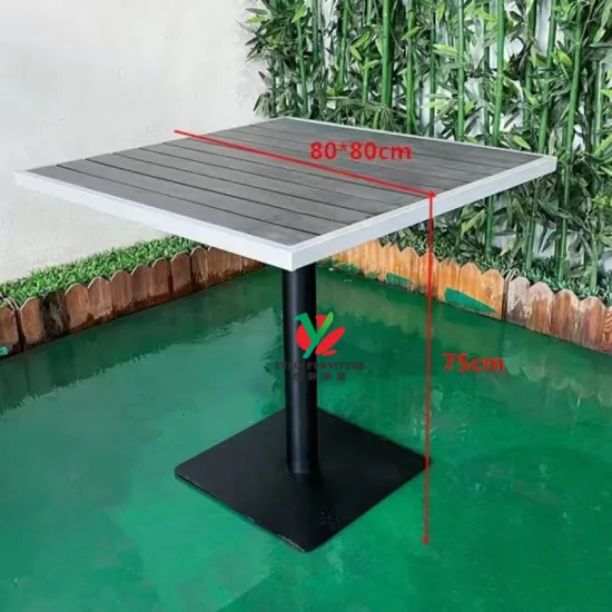 Commercial Outdoor Wood Side Cafe Table - Leisure Style