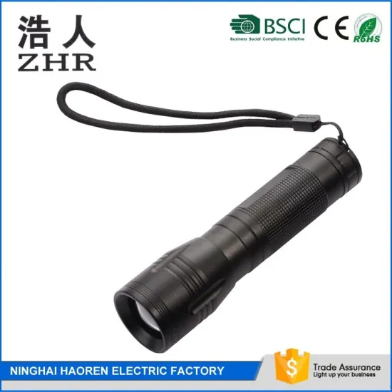 LED torch waterproof Zoomable AAA /18650 battery tactical Led flashlight